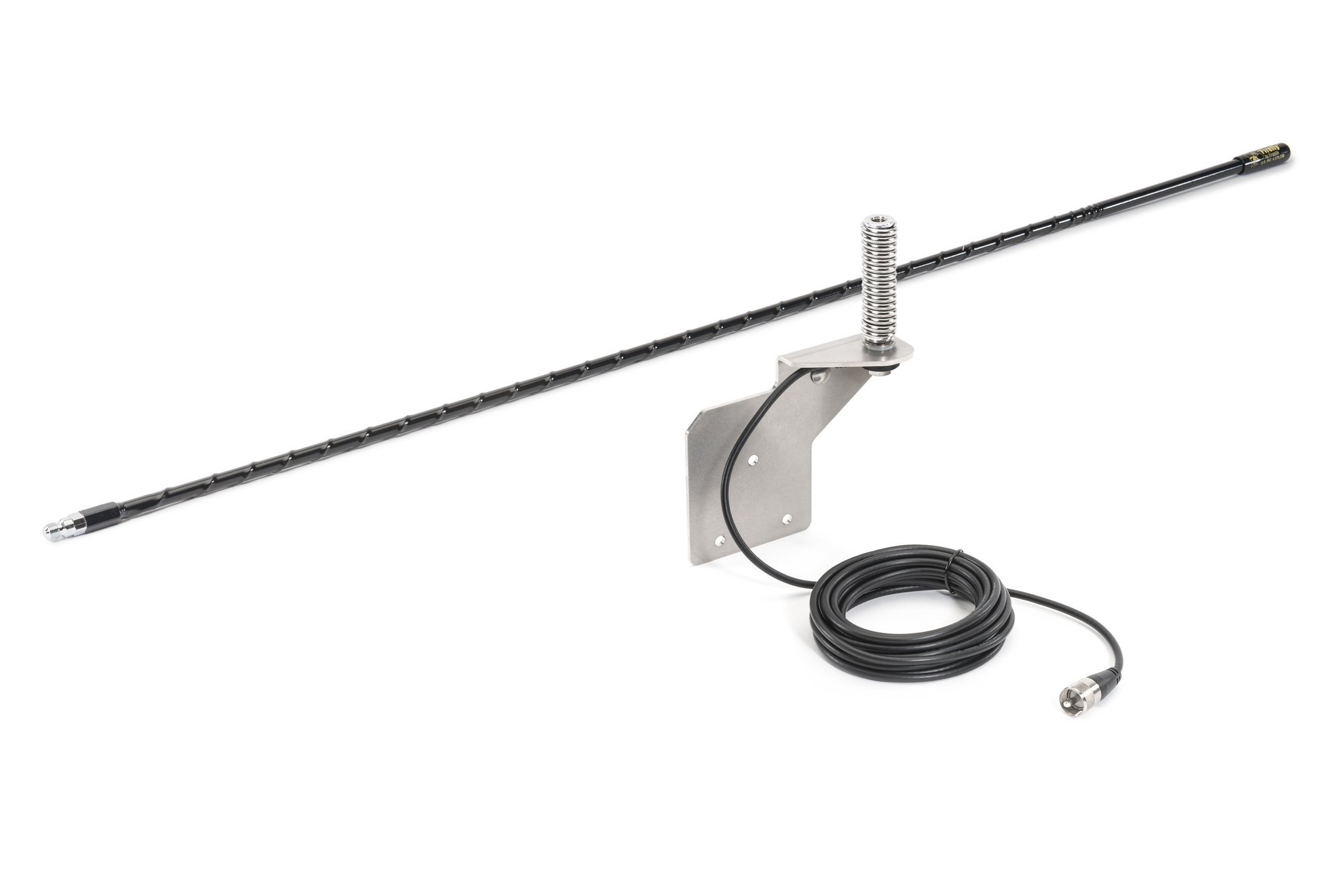 Quadratec Stainless Steel CB Antenna Mount with CB Antenna for 7602
